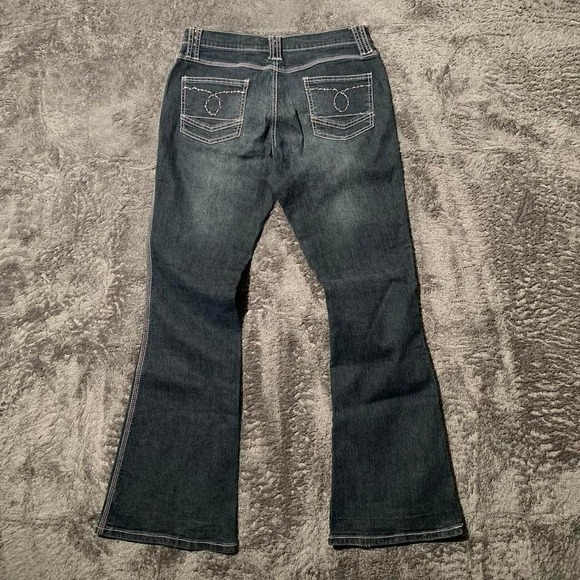 Denim - Y2K Grunge washed black Flared Jeans